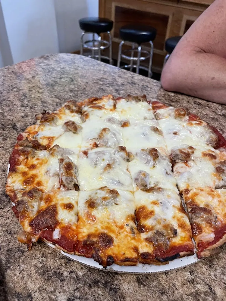 Sausage Pizza with Mushrooms and Onions